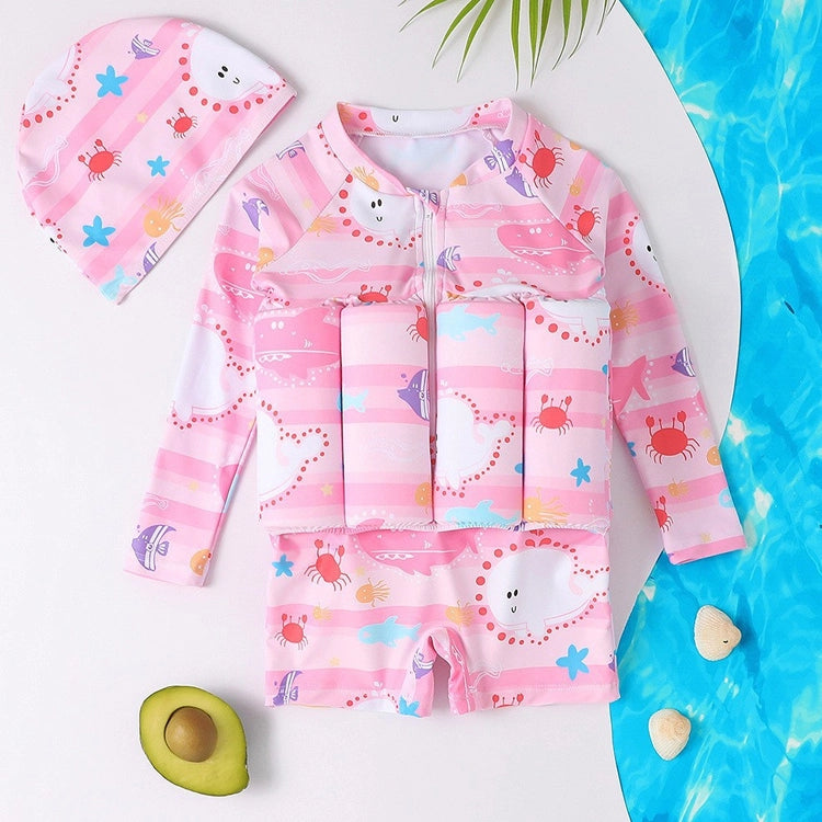 Kids Float Suit – Long Sleeve Learn-To-Swim Buoyancy Swimsuit