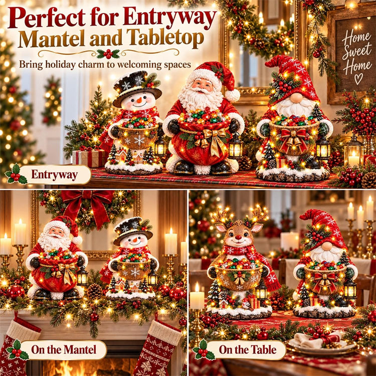 Lighted Christmas Candy Bowl