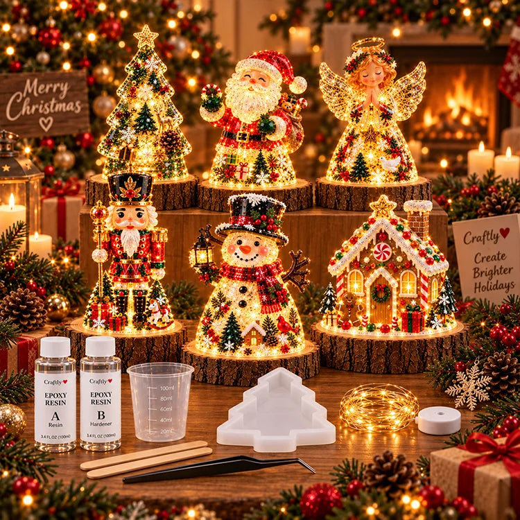 DIY Christmas Tree Resin Night Light Kit