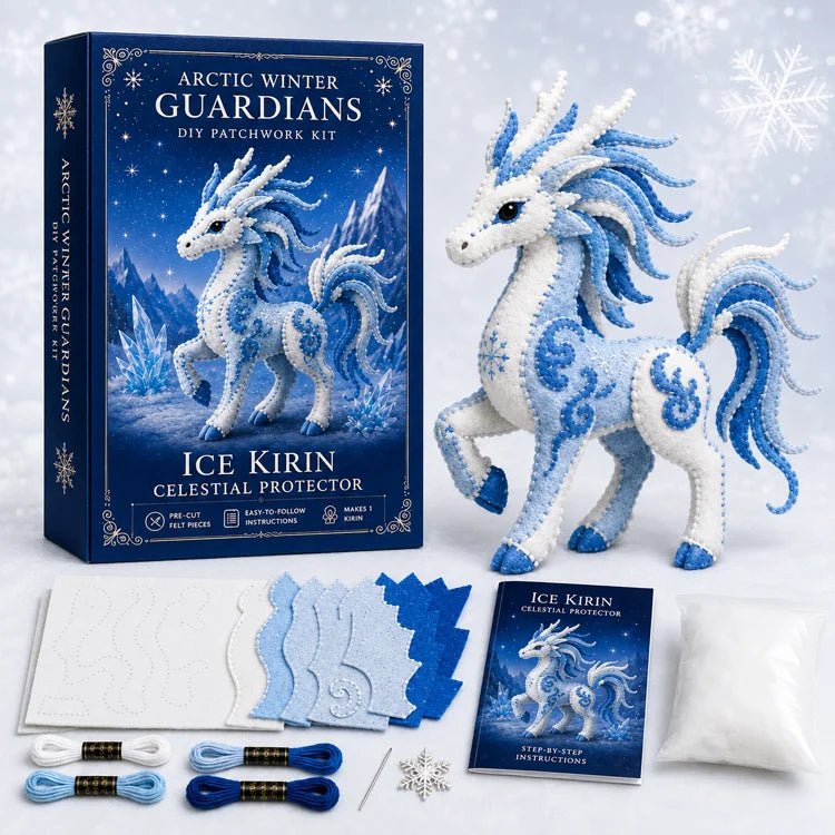 Frosty Guardian DIY Stitch Kit – Handmade Felt Animal Craft Gift