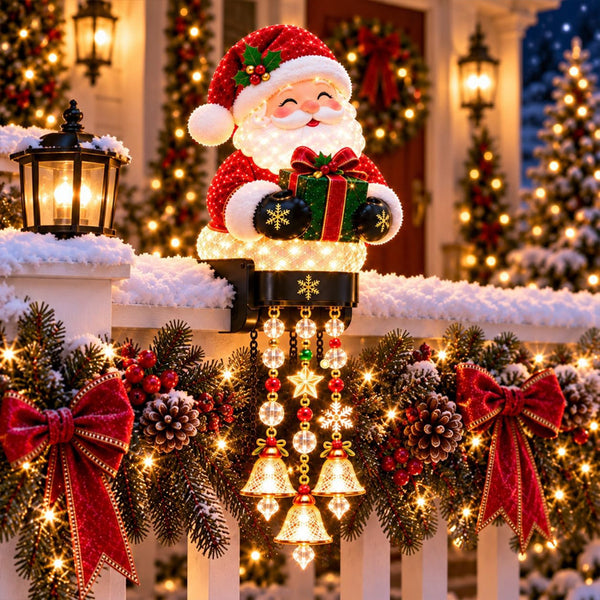 Lighted Christmas Railing Decor