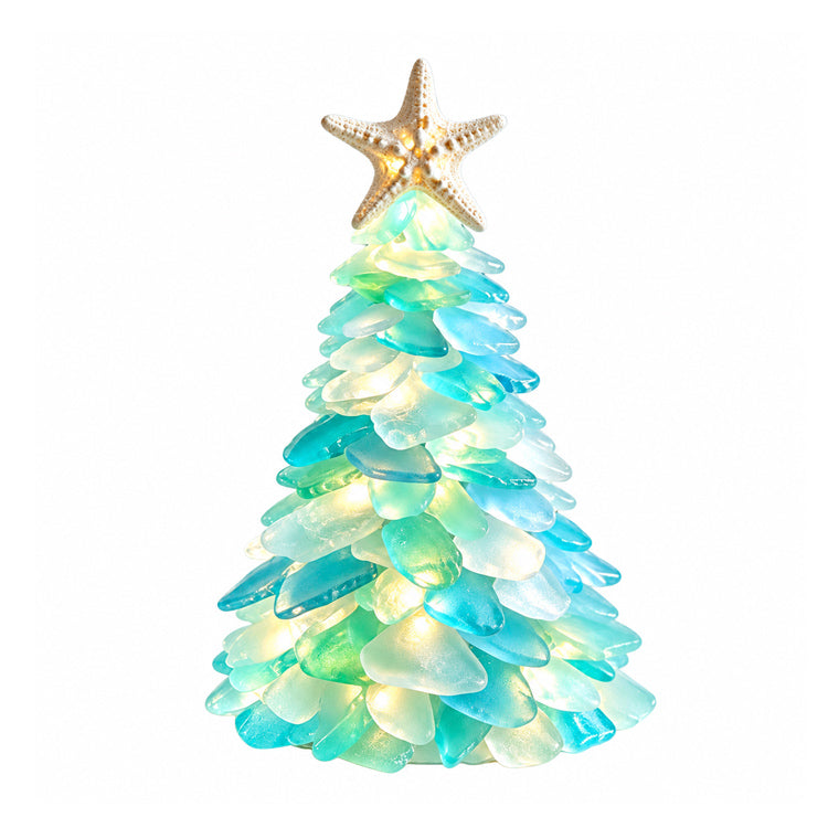 DIY Lighted Sea Glass Christmas Decor Kit – 7 Coastal Holiday Designs