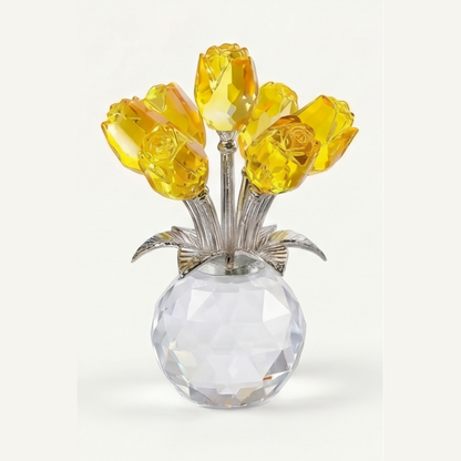 Crystal Rose Bouquet with Vase