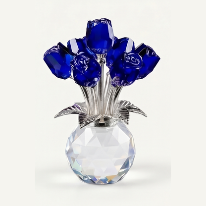 Crystal Rose Bouquet with Vase