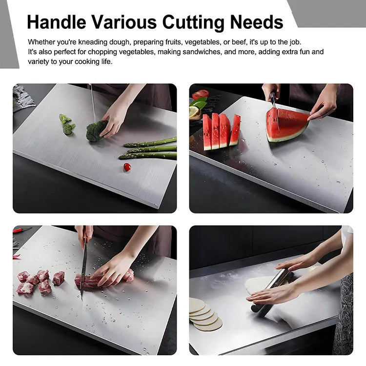 PurePrep™ Stainless Steel Cutting & Dough Board