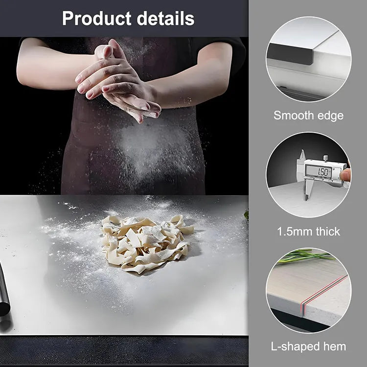 PurePrep™ Stainless Steel Cutting & Dough Board
