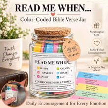 Read Me When Bible Verse Jar – 90 Color-Coded Scripture Cards for Every Emotion