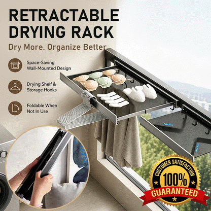 Retractable Wall-Mounted Drying Rack