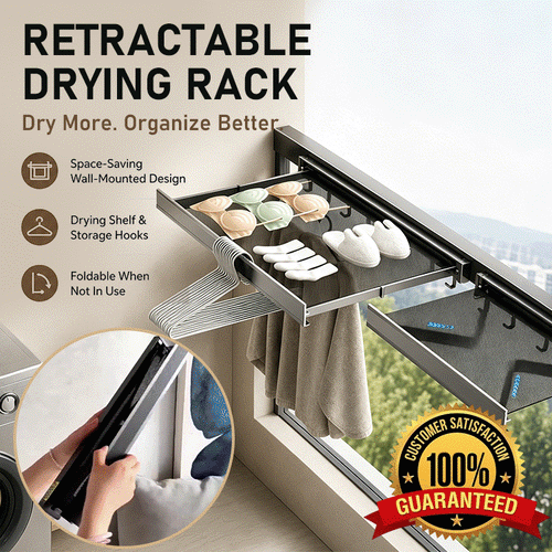 Retractable Wall-Mounted Drying Rack