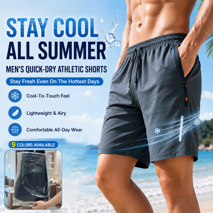 Men’s Quick-Dry Athletic Shorts – Lightweight Cooling Shorts For Everyday Wear