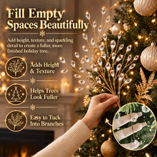 Crystal Christmas Tree Picks – Flexible Sparkling Holiday Branch Accents