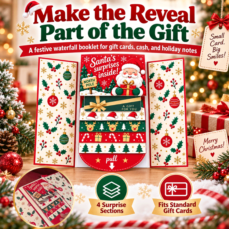 Christmas Waterfall Gift Card Booklet