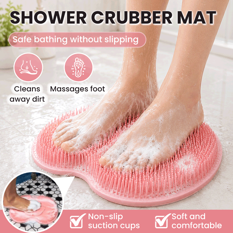 🔥 Last Day 50% OFF – No-Bend Shower Foot & Back Scrubber Mat