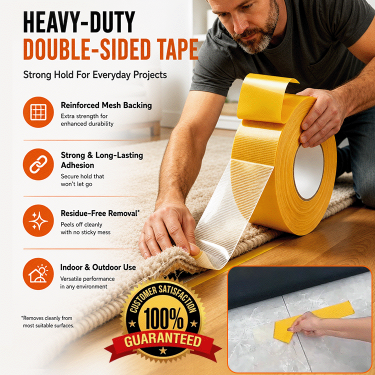 Heavy-Duty Double-Sided Fabric Tape
