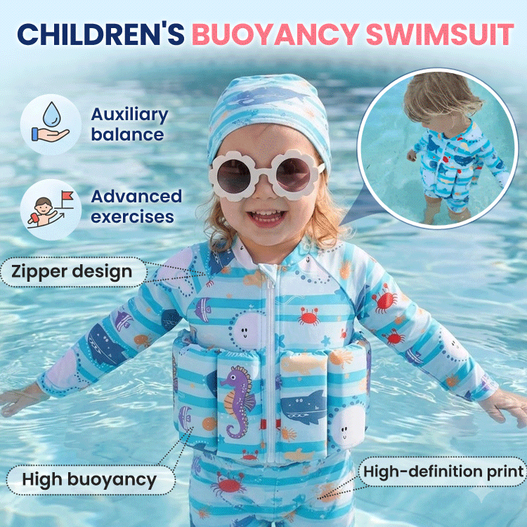 Kids Float Suit – Long Sleeve Learn-To-Swim Buoyancy Swimsuit