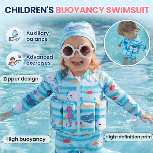 Kids Float Suit – Long Sleeve Learn-To-Swim Buoyancy Swimsuit