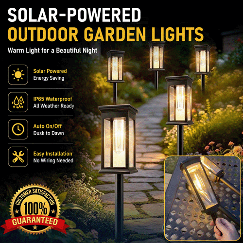 Solar-Powered Retro Pathway Lights