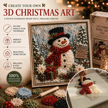 DIY Christmas Fabric Poke Art Kit – 3D Framed Holiday Craft