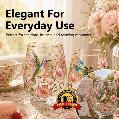 Hand-Painted Garden Glass Cup