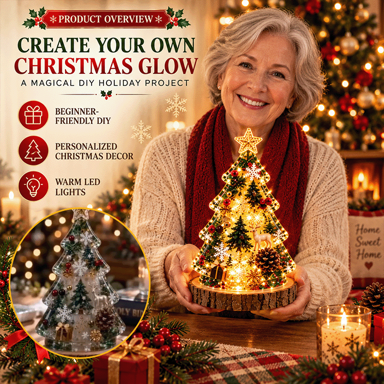 DIY Christmas Tree Resin Night Light Kit