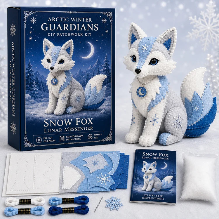 Frosty Guardian DIY Stitch Kit – Handmade Felt Animal Craft Gift