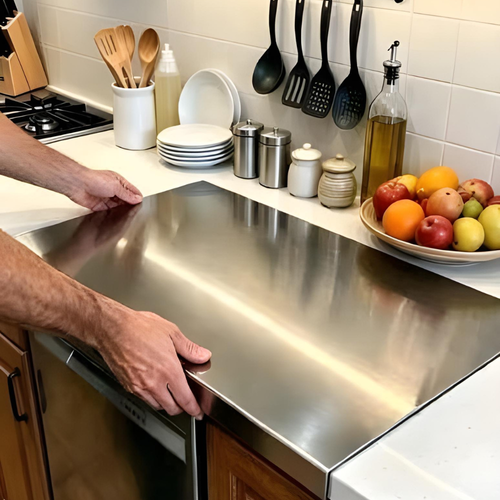 PurePrep™ Stainless Steel Cutting & Dough Board