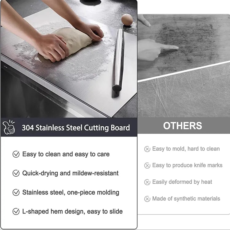 PurePrep™ Stainless Steel Cutting & Dough Board