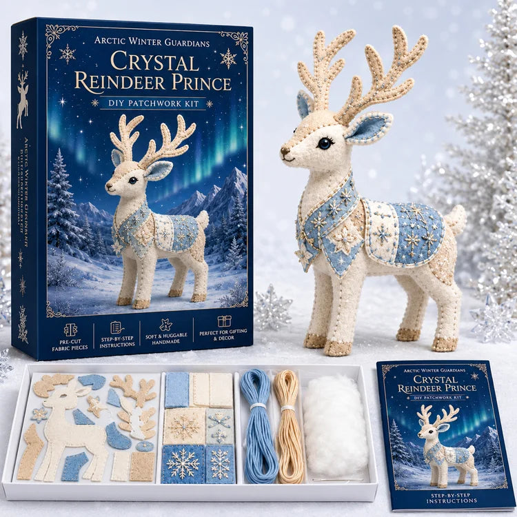 Frosty Guardian DIY Stitch Kit – Handmade Felt Animal Craft Gift