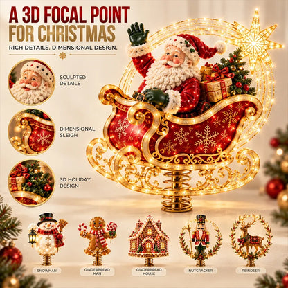 3D Lighted Christmas Tree Topper