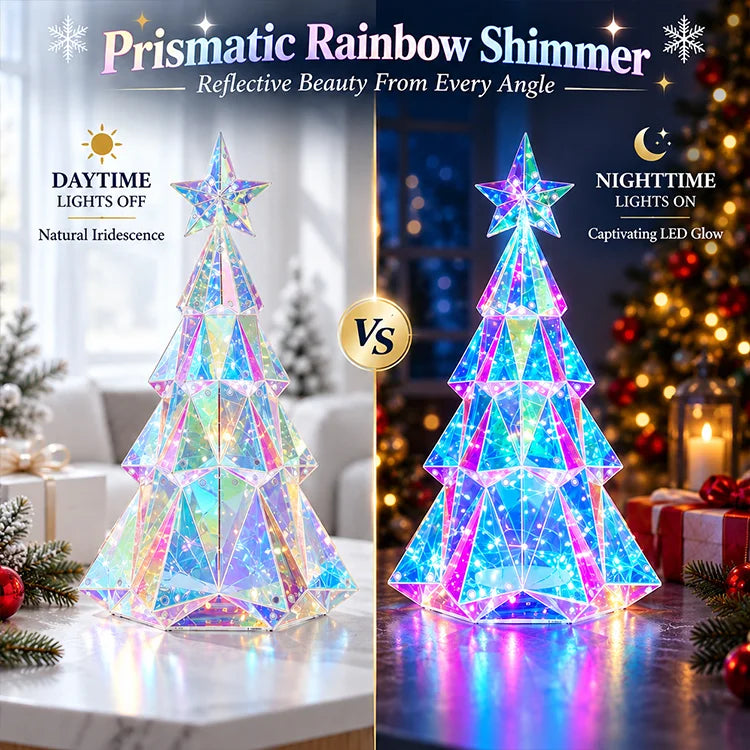 Holographic Christmas Tree & Snowman LED Decor