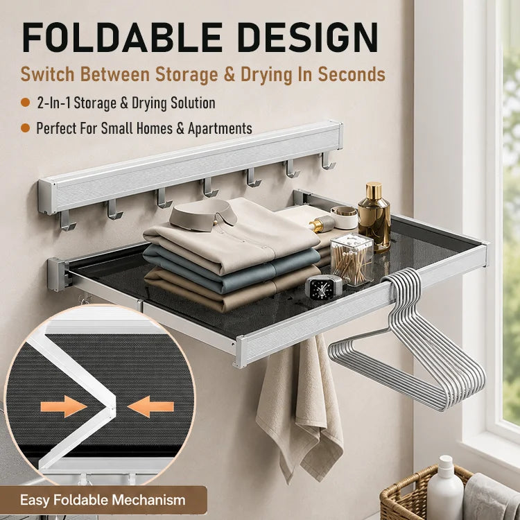 Retractable Wall-Mounted Drying Rack