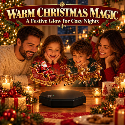 Magnetic Levitation Santa Sleigh – 360° Rotating Christmas Display
