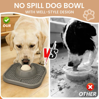 Rolling Ball Slow Feeder Bowl For Cats & Dogs