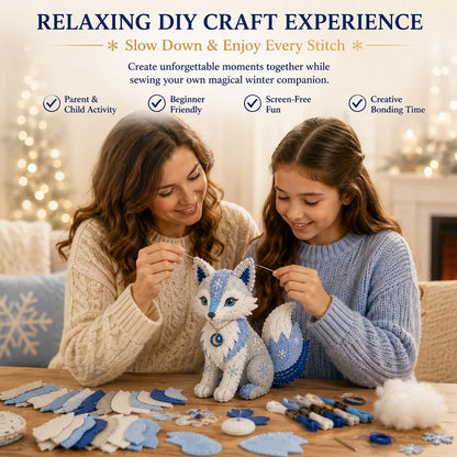 Frosty Guardian DIY Stitch Kit – Handmade Felt Animal Craft Gift