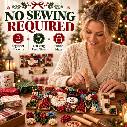 🔥Last Day 50% OFF🔥🎄 3D Fabric Poke Art DIY Kit | No-Sew Home Design