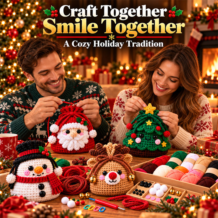 🔥Last Day 50% OFF 🔥Christmas Crochet Gift Pouch DIY Kit