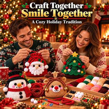🔥Last Day 50% OFF 🔥Christmas Crochet Gift Pouch DIY Kit