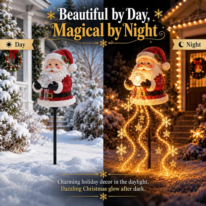 Solar Santa Magic Fountain Christmas Garden Light