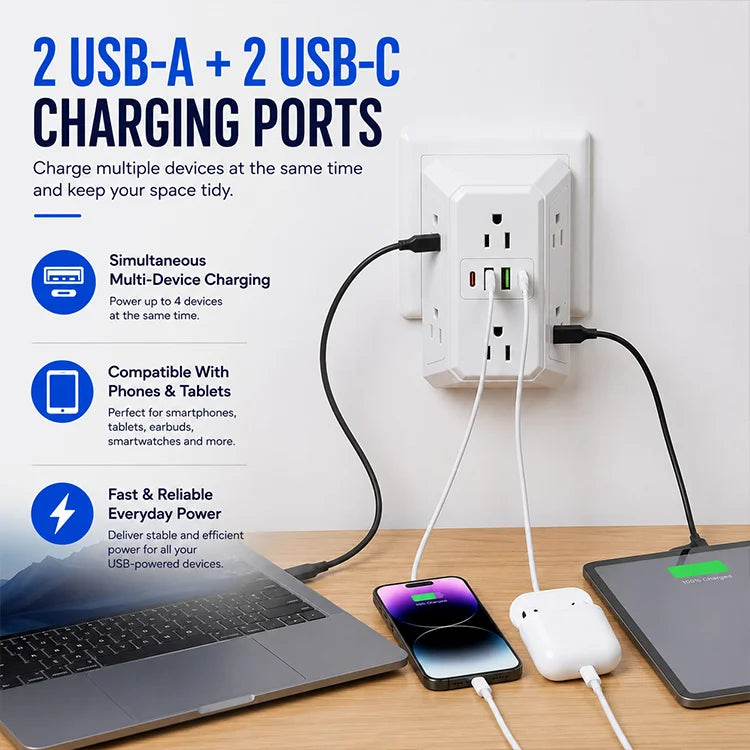 10-in-1 Wall Outlet Extender
