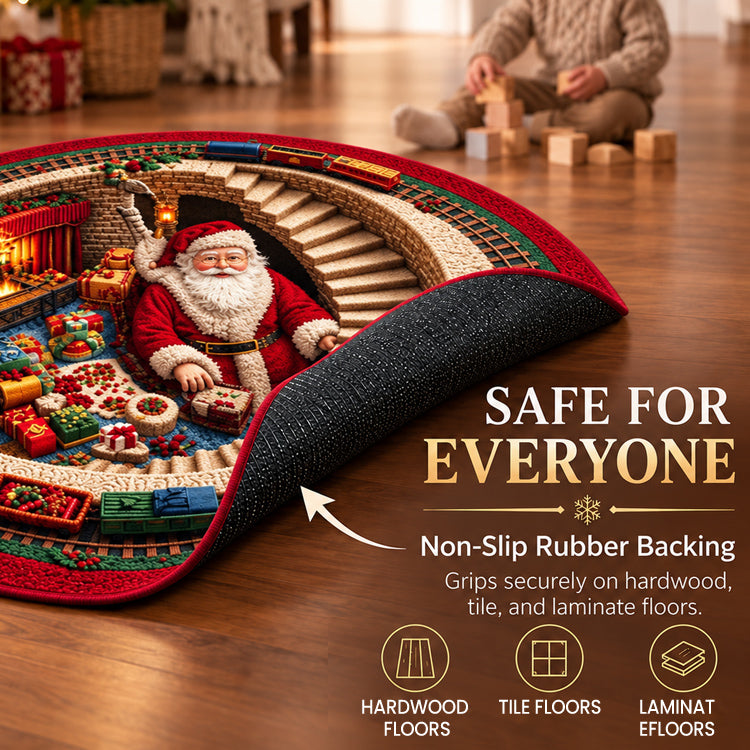 🔥Last Day 50% OFF🎁3D Christmas Illusion Round Rug