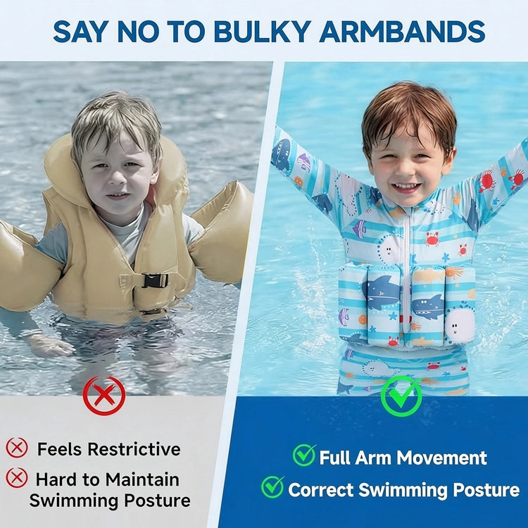 Kids Float Suit – Long Sleeve Learn-To-Swim Buoyancy Swimsuit