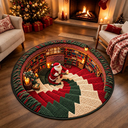 🔥Last Day 50% OFF🎁3D Christmas Illusion Round Rug