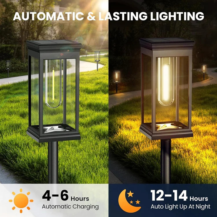 Solar-Powered Retro Pathway Lights