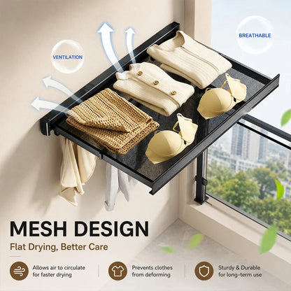 Retractable Wall-Mounted Drying Rack