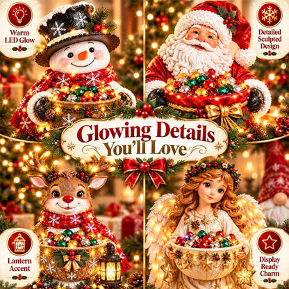 Lighted Christmas Candy Bowl