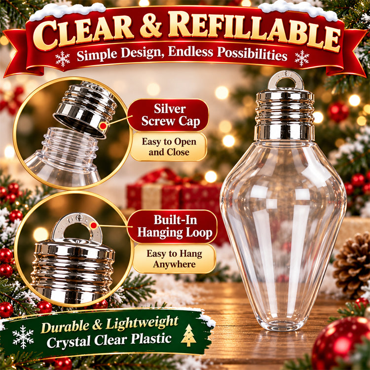 Fillable Christmas Light Bulb Ornament