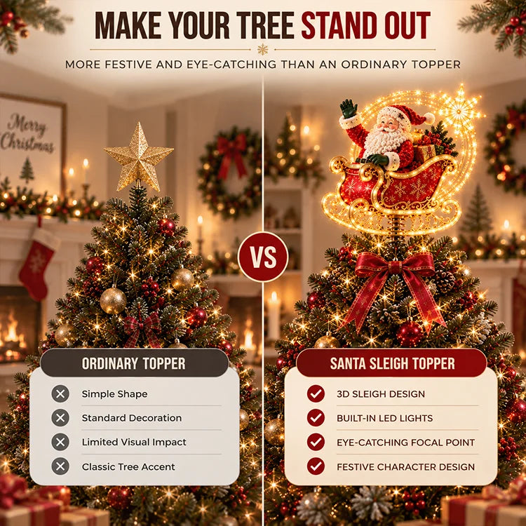3D Lighted Christmas Tree Topper