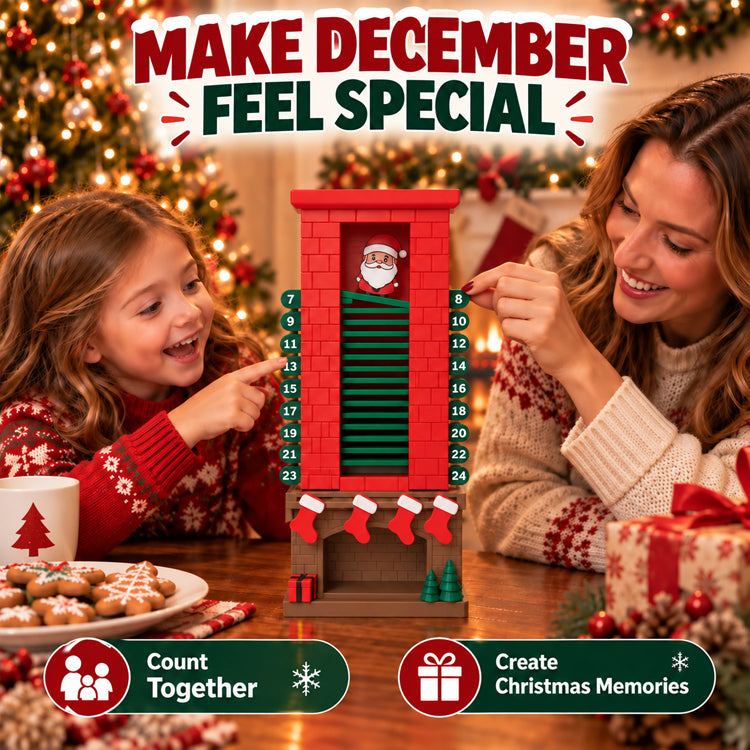 🔥Last Day 50% OFF 🔥Mechanical Santa Chimney Christmas Countdown Calendar – 24-Day Reusable Advent Display