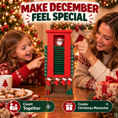 🔥Last Day 50% OFF 🔥Mechanical Santa Chimney Christmas Countdown Calendar – 24-Day Reusable Advent Display