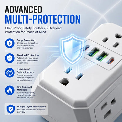 10-in-1 Wall Outlet Extender